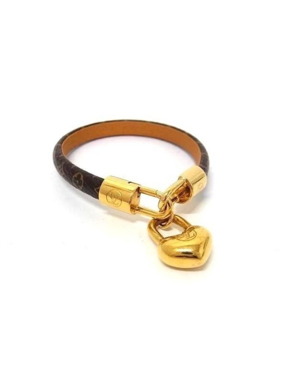 Louis Vuitton Bracelet Crazy Easy In Lock Brown Gold Monogram